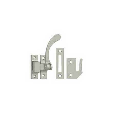 Deltana [CF450U15] Solid Brass Window Casement Fastener - Reversible Lever - Brushed Nickel Finish - 4 1/2&quot; L