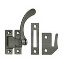 Deltana [CF450U15A] Solid Brass Window Casement Fastener - Reversible Lever - Antique Nickel Finish - 4 1/2" L