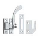 Deltana [CF450U26] Solid Brass Window Casement Fastener - Reversible Lever - Polished Chrome Finish - 4 1/2&quot; L