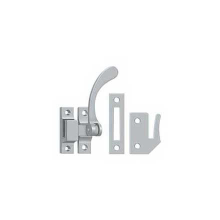 Deltana [CF450U26D] Solid Brass Window Casement Fastener - Reversible Lever - Brushed Chrome Finish - 4 1/2&quot; L