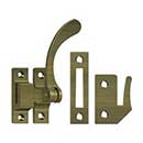 Deltana [CF450U5] Solid Brass Window Casement Fastener - Reversible Lever - Antique Brass Finish - 4 1/2&quot; L