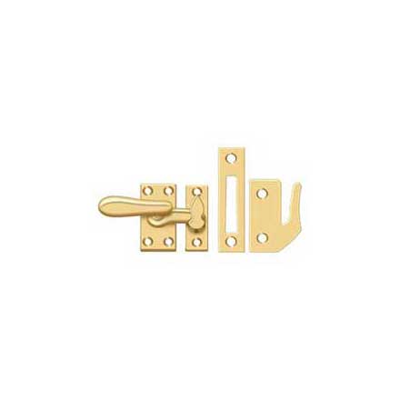 Deltana [CF66CR003] Solid Brass Window Casement Fastener - Thumb Turn - Polished Brass (PVD) Finish - 2 7/8&quot; L