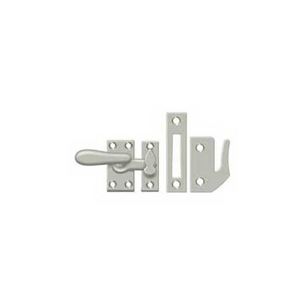 Deltana [CF66U15] Solid Brass Window Casement Fastener - Thumb Turn - Brushed Nickel Finish - 2 7/8&quot; L