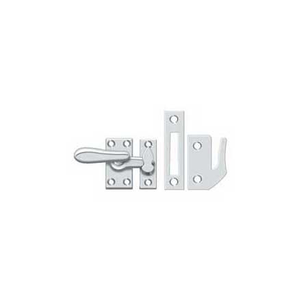 Deltana [CF66U26] Solid Brass Window Casement Fastener - Thumb Turn - Polished Chrome Finish - 2 7/8&quot; L