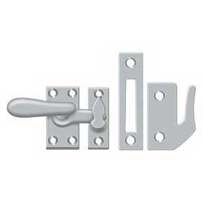Deltana [CF66U26D] Solid Brass Window Casement Fastener - Thumb Turn - Brushed Chrome Finish - 2 7/8" L