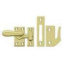 Deltana [CF66U3] Solid Brass Window Casement Fastener - Thumb Turn - Polished Brass Finish - 2 7/8&quot; L