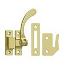 Deltana [CF450U3] Solid Brass Window Casement Fastener - Reversible Lever - Polished Brass Finish - 4 1/2&quot; L