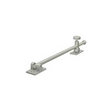 Deltana [CSA12HD15] Solid Brass Window Casement Stay Adjuster - Heavy Duty - Knob - Brushed Nickel Finish - 12&quot; L