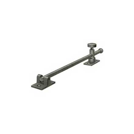 Deltana [CSA12HD15A] Solid Brass Window Casement Stay Adjuster - Heavy Duty - Knob - Antique Nickel Finish - 12" L