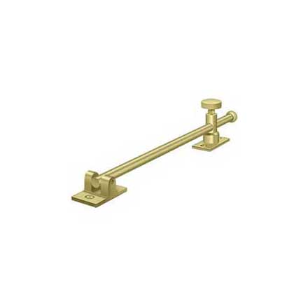 Deltana [CSA12HD3] Solid Brass Window Casement Stay Adjuster - Heavy Duty - Knob - Polished Brass Finish - 12&quot; L