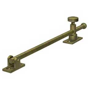 Deltana [CSA12U5] Solid Brass Window Casement Stay Adjuster - Knob - Antique Brass Finish - 12" L