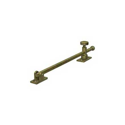 Deltana [CSA12U5] Solid Brass Window Casement Stay Adjuster - Knob - Antique Brass Finish - 12&quot; L