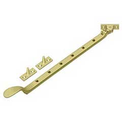 Deltana [CSA13U3] Solid Brass Window Casement Stay Adjuster - Colonial - Polished Brass Finish - 13&quot; L