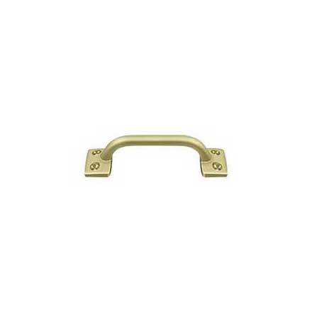 Deltana [WP026U3-UNL] Solid Brass Window Sash Pull - Utility - Polished Brass (Unlacquered) Finish - 4&quot; L