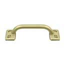 Deltana [WP026U3-UNL] Solid Brass Window Sash Pull - Utility - Polished Brass (Unlacquered) Finish - 4" L