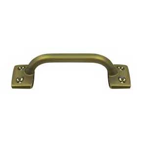 Deltana [WP026U5] Solid Brass Window Sash Pull - Utility - Antique Brass Finish - 4" L
