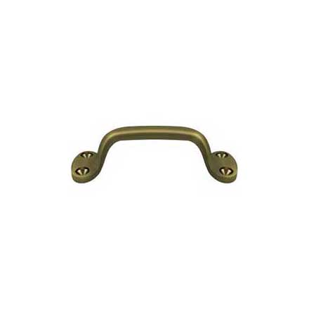 Deltana [WP27U5] Solid Brass Window Sash Pull - Utility - Antique Brass Finish - 6&quot; L