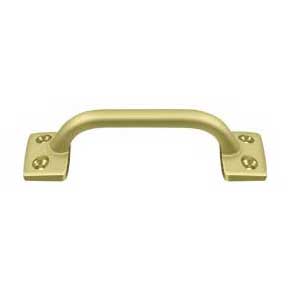 Deltana [WP026U3] Solid Brass Window Sash Pull - Utility - Polished Brass Finish - 4" L