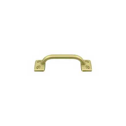 Deltana [WP026U3] Solid Brass Window Sash Pull - Utility - Polished Brass Finish - 4&quot; L