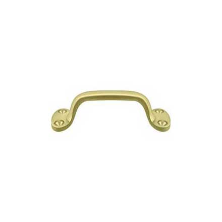 Deltana [WP27U3] Solid Brass Window Sash Pull - Utility - Polished Brass Finish - 6&quot; L