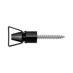 Deltana [SDH101U19] Solid Brass Interior Shutter Bullet Catch - Paint Black Finish - 1 1/4" L