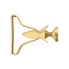 Deltana [SDH193CR003] Solid Brass Interior Shutter Bullet Catch - Plate Mount - Polished Brass (PVD) Finish - 2 1/2&quot; L