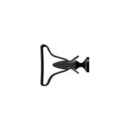 Deltana [SDH193U19] Solid Brass Interior Shutter Bullet Catch - Plate Mount - Paint Black Finish - 2 1/2" L