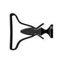 Deltana [SDH193U19] Solid Brass Interior Shutter Bullet Catch - Plate Mount - Paint Black Finish - 2 1/2&quot; L