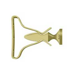Deltana [SDH193U3] Solid Brass Interior Shutter Bullet Catch - Plate Mount - Polished Brass Finish - 2 1/2&quot; L