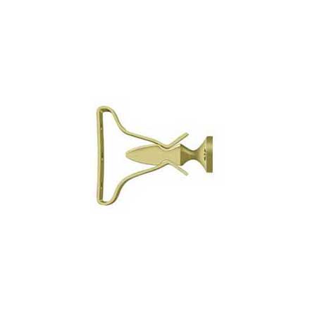 Deltana [SDH193U3] Solid Brass Interior Shutter Bullet Catch - Plate Mount - Polished Brass Finish - 2 1/2&quot; L