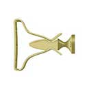 Deltana [SDH193U3] Solid Brass Interior Shutter Bullet Catch - Plate Mount - Polished Brass Finish - 2 1/2" L