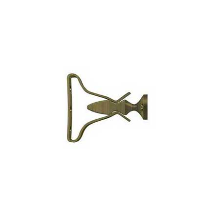 Deltana [SDH193U5] Solid Brass Interior Shutter Bullet Catch - Plate Mount - Antique Brass Finish - 2 1/2&quot; L