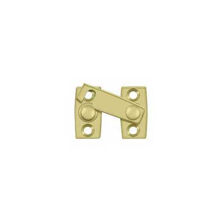 Deltana [SB3058U3] Solid Brass Interior Shutter Flip Latch - Polished Brass Finish - 1 1/2&quot; L