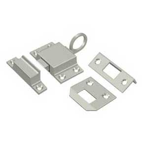 Deltana [TC80U15] Solid Brass Window Transom Catch - Brushed Nickel Finish - 2 1/4" L