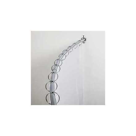 Elements [SR02-PC-R] Die Cast Zinc Shower Curtain Rod - Curved - Telescoping - Polished Chrome Finish - 56&quot; - 72&quot; L