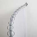 Elements [SR02-PC-R] Die Cast Zinc Shower Curtain Rod - Curved - Telescoping - Polished Chrome Finish - 56&quot; - 72&quot; L