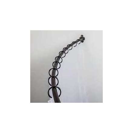 Elements [SR02-DBAC-R] Die Cast Zinc Shower Curtain Rod - Curved - Telescoping - Brushed Oil Rubbed Bronze Finish - 56" - 72" L
