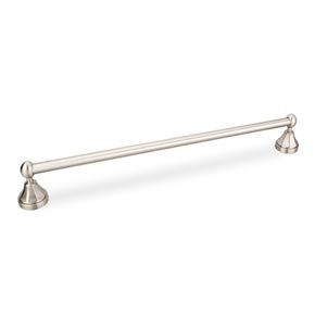 Elements [BHE3-04SN] Die Cast Zinc Single Towel Bar - Newbury Series - Satin Nickel Finish - 24" C/C