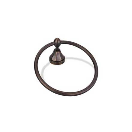 Elements [BHE3-06DBAC] Die Cast Zinc Single Towel Ring - Newbury Series - Brushed Oil Rubbed Bronze Finish