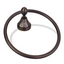 Elements [BHE3-06DBAC] Die Cast Zinc Single Towel Ring - Newbury Series - Brushed Oil Rubbed Bronze Finish