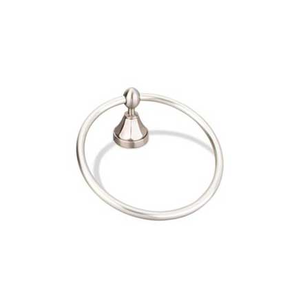 Elements [BHE3-06SN] Die Cast Zinc Single Towel Ring - Newbury Series - Satin Nickel Finish