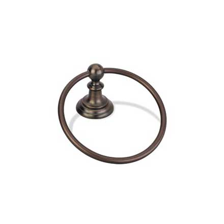 Elements [BHE5-06DBAC] Die Cast Zinc Single Towel Ring - Fairview Series - Brushed Oil Rubbed Bronze Finish