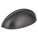 Elements [2981DACM] Die Cast Zinc Cabinet Cup Pull - Florence Series - Gun Metal Finish - 3&quot; Centers - 3 11/16&quot; L