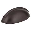 Elements [2981ORB] Die Cast Zinc Cabinet Cup Pull - Florence Series - Dark Bronze Finish - 3&quot; Centers - 3 11/16&quot; L
