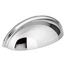 Elements [2981PC] Die Cast Zinc Cabinet Cup Pull - Florence Series - Polished Chrome Finish - 3&quot; Centers - 3 11/16&quot; L