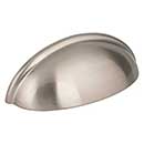 Elements [2981SN] Die Cast Zinc Cabinet Cup Pull - Florence Series - Satin Nickel Finish - 3&quot; Centers - 3 11/16&quot; L