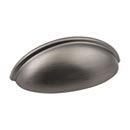 Elements [2981BNBDL] Die Cast Zinc Cabinet Cup Pull - Florence Series - Brushed Pewter Finish - 3" Centers - 3 11/16" L