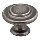 Elements [107BNBDL] Die Cast Zinc Cabinet Knob - Arcadia Series - Brushed Pewter Finish - 1 1/4&quot; Dia.