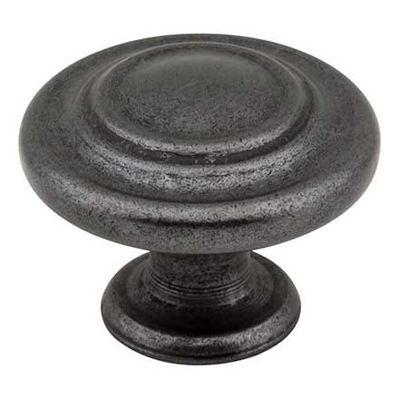 Elements [107DACM] Die Cast Zinc Cabinet Knob - Arcadia Series - Gun Metal Finish - 1 1/4&quot; Dia.