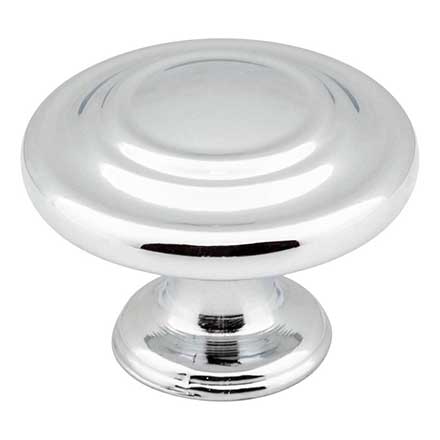 Elements [107PC] Die Cast Zinc Cabinet Knob - Arcadia Series - Polished Chrome Finish - 1 1/4&quot; Dia.